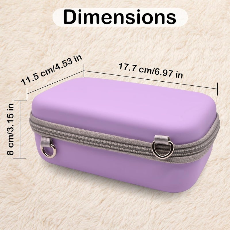 PLEAVEE Instant Print Film Camera Case for Kid Cameras & Digital Video Camera, Hard Storage Holder Organizer Bag Compatible with ESOXOFFORE/Dylanto/Anchioo/MINIBEAR and More (Purple) - Image 3